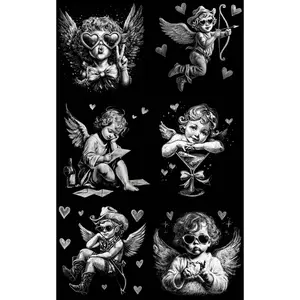 HALF-TONE CUPID (1) PREMADE DRAFT GANGSHEET - 22X36 DTF TRANSFERS - DIRECT TO FILM