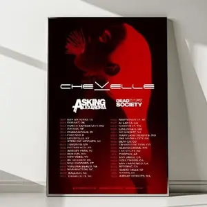 Chevelle Band Tour 2025 Dates List Start On April 20 In Palm Springs CA Poster