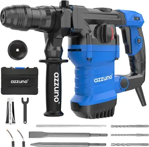 AZZUNO Heavy Duty Rotary Hammer Drill – Powerful 1800W Concrete Breaker & SDS-Plus Hammer Drill