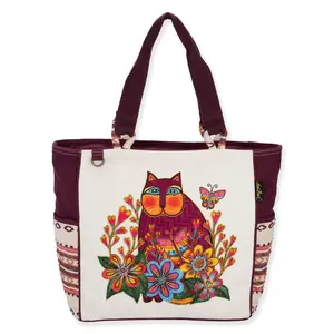 Laurel Burch Corazon Cats Extra Large Tote Bag