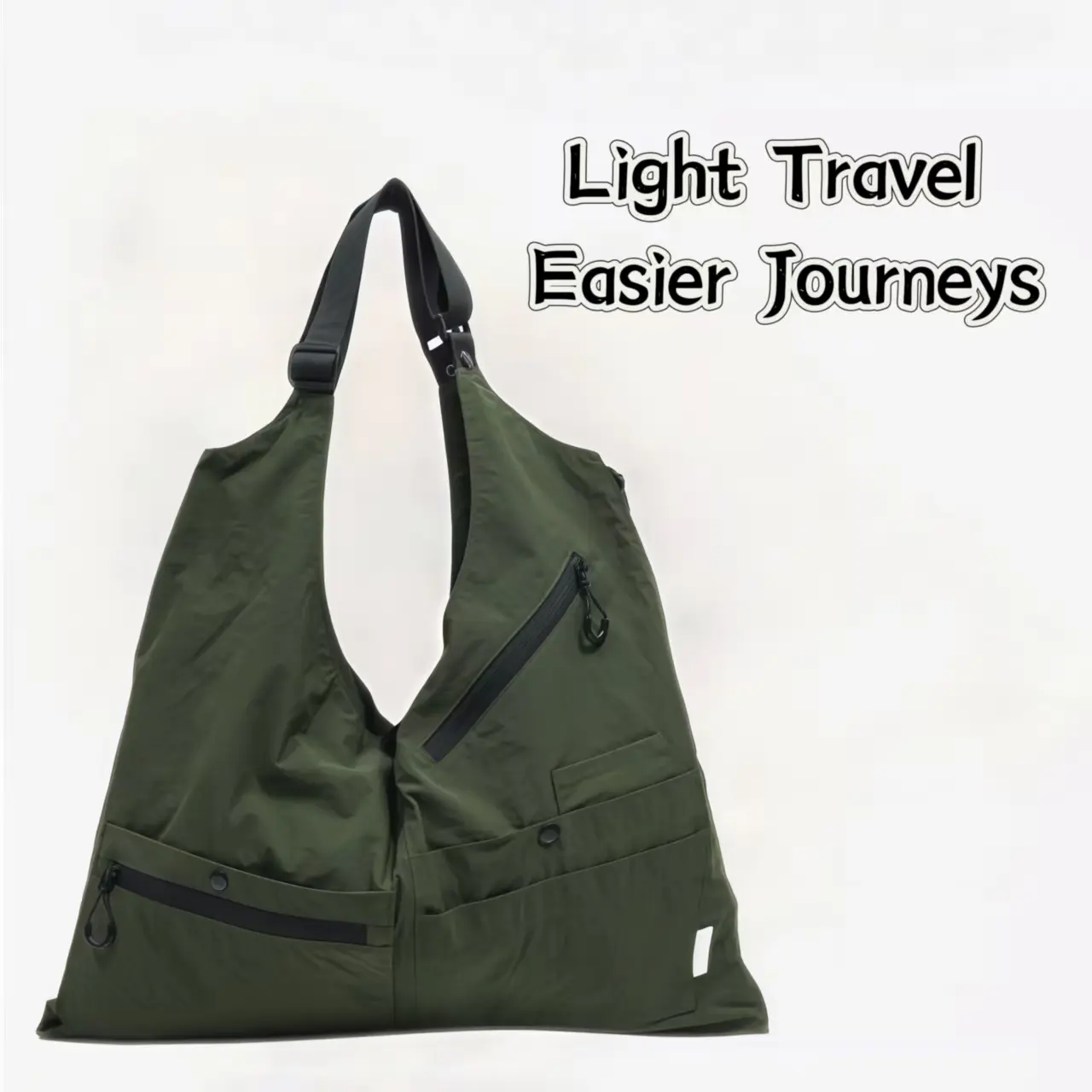 Vest Style Cargo Tote Bag, Large Capacity Multi-Pocket Crossbody Vest Bag, Water Resistant Lightweight Commut（five colors） （e Shoulder Bag