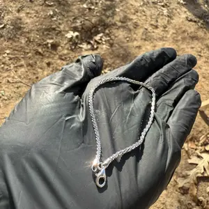 7.5” Twisted Rock Bracelet | 925 Sterling Silver | High Polish Finish