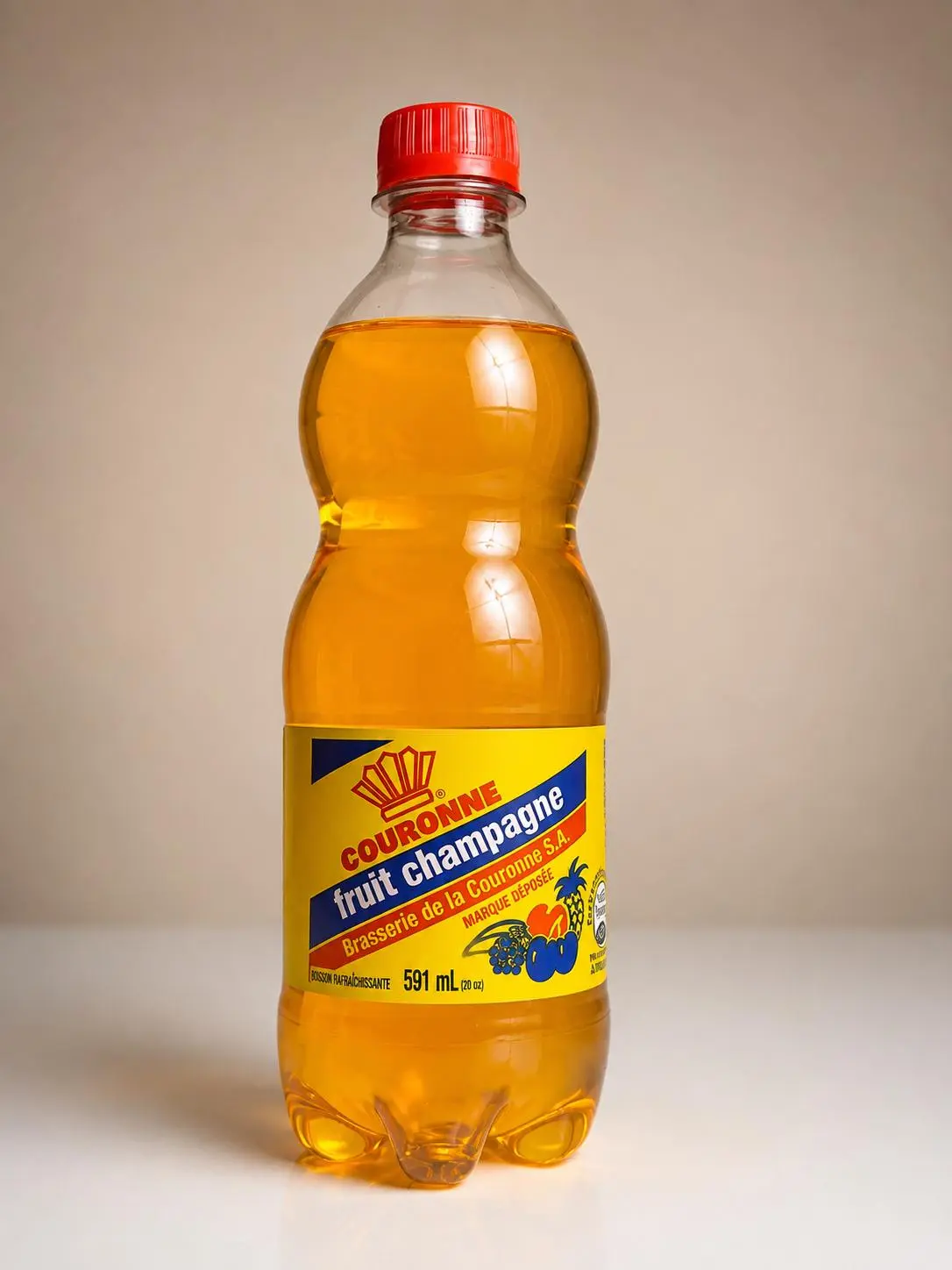 Couronne Fruit Fizzy Drink, 591 mL Tropical Flavored Refreshing Fruit Soda Beverage