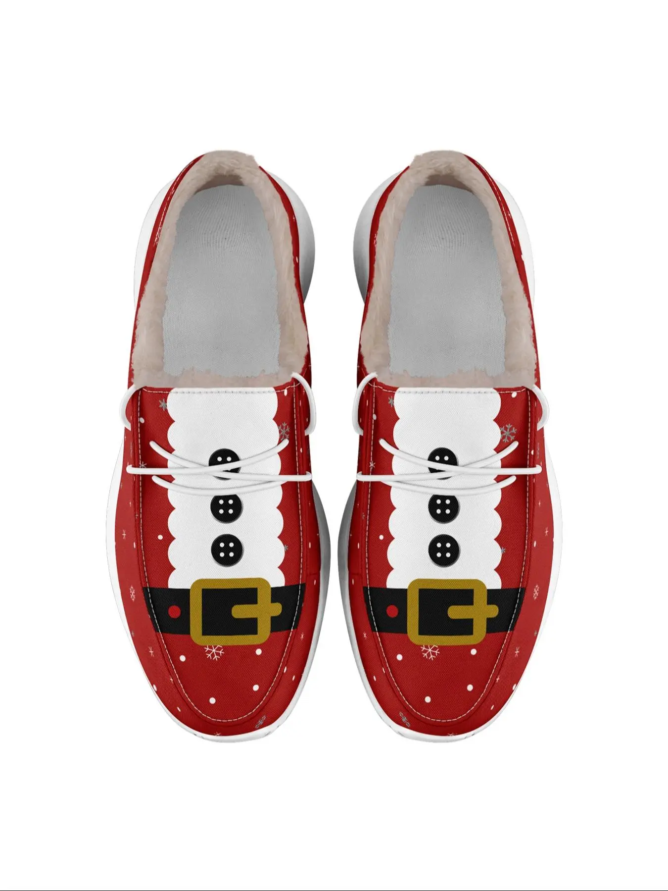 Women's Christmas Themed Cartoon  Pattern Slip on Loafers, Casual Comfortable Round Toe Flat Shoes for Autumn & Winter, Female All-match Basic Shoes for Daily Wear