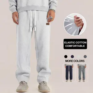 Men's Casual Pants Autumn Winter Loose Straight-Leg Relaxed Fit Cotton Stretch Trousers for Daily Wear Commuter Sports Four Seasons Versatile Elastic Comfortable simple casual pant