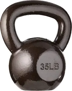 Cast Iron Kettlebell 35LB - Heavy Duty Weight Training Tool for Fitness Exercises