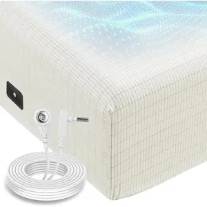 Grounding Sheets Queen Deep Pockets 16 inches, 90% Cotton & 10% Silver Fiber Infused, Sheets Grounding Well Bed Fitted Sheets- 60"x80"