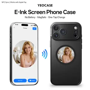E-Ink Customizable Phone Case – Change the Back Design Anytime (for iPhone 15/16/17 Pro Max) Shockproof Magsafe anxiety  phone  cases iphone 17 i̇phone  16  pro  max iphone 16 pro max Candy Man Phone Case