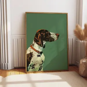 Vintage Pointer Dog Poster Unframed  Retro Duck Hunting Poster Unframed  Outdoors Poster Unframed  Travel Cabin Cottage Wall Art Rocky Mountains