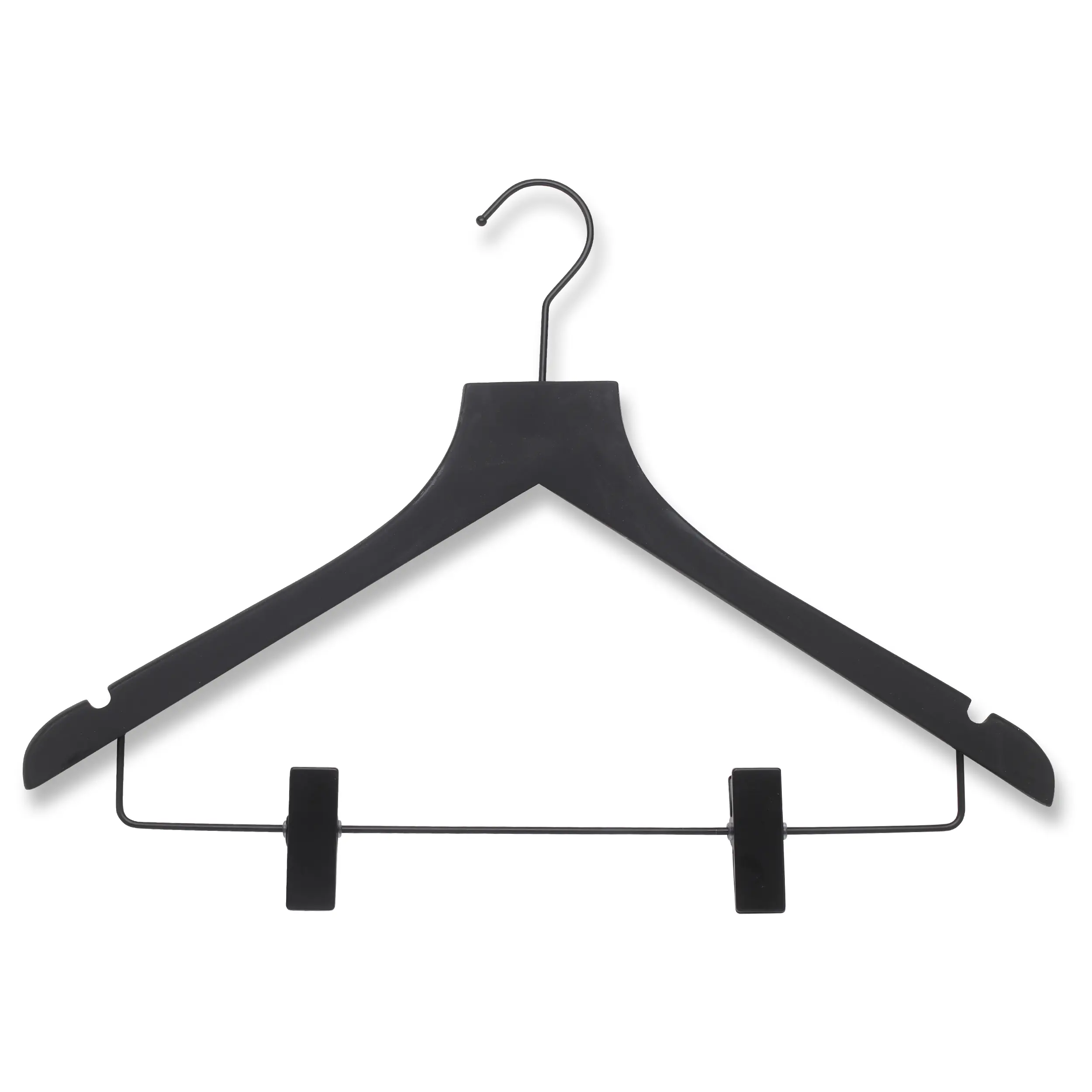 All Hung Up Hangers Sueded Luxe Wood Hanger with Clips