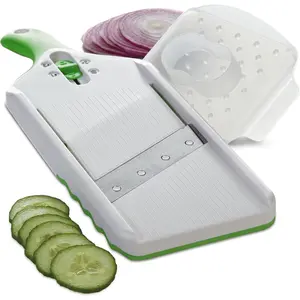 Adjust-A-Slice Mandoline Slicer Green Adjustable Thickness Perfect for Vegetables Fruits and More