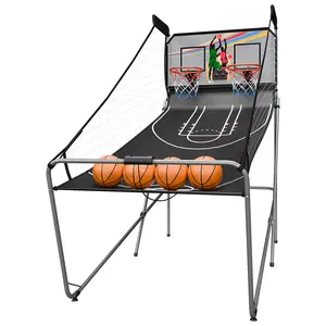 Answer E Foldable Basketball Arcade Game Electronic Double Shot 2 Player, 8 Game Options with 4 Balls, LED Scoring System for Kids, Adult