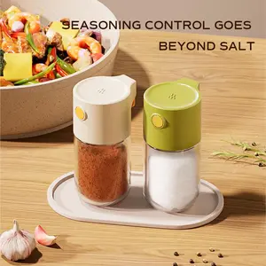 Seasoning Control Goes Beyond Salt - Glass Seasoning Box with Precise Pouring Spout, Moisture-proof, Transparent, and Durable Kitchen Gadget