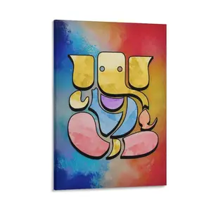 Hindu God Decorative Art - Lord Ganesh Ganesh Poster Poster Canvas Wall Art For Bedroom Decor Bar Office Room Decor Gift