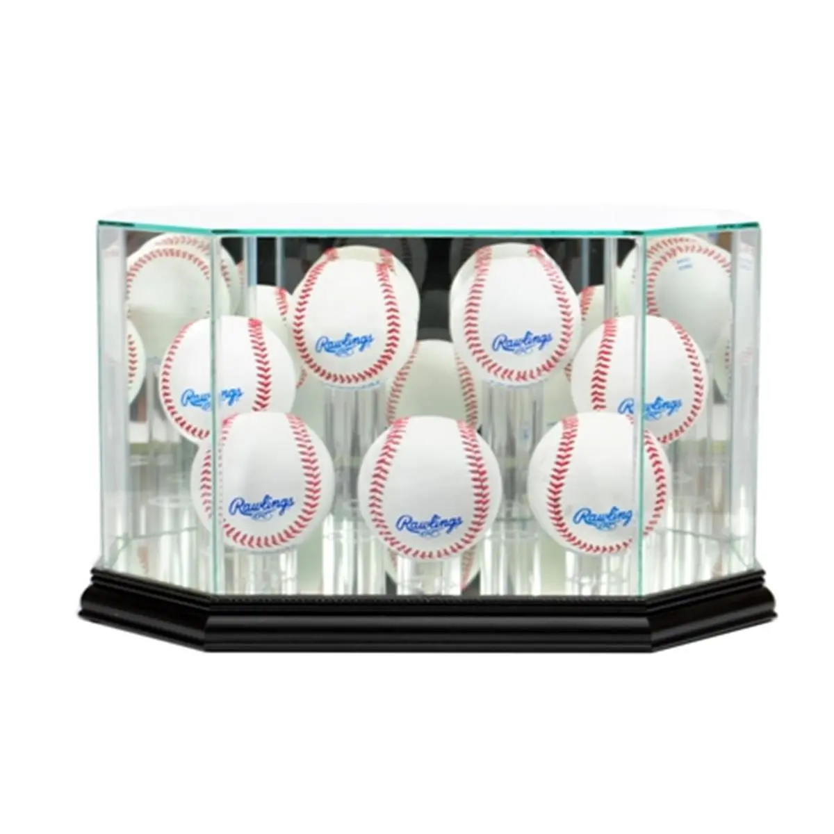 Perfect Cases  Octagon 7 Baseball Display Case- Black