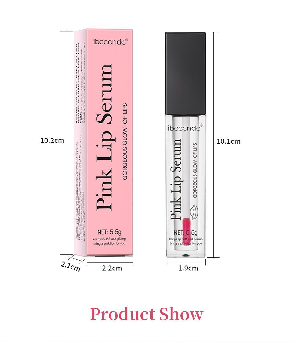 Pink Lip Serum Moisturizing Fresh Effective Reduce Pigmentation Exfoliating Plumper Sexy Care Cosmetics