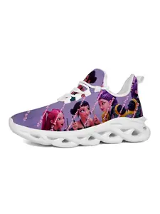 Anime Theme Sports Shoes, Unique Print Anime Style Fashion, Cute Kpop Character Design, Trendy Casual Training Shoes