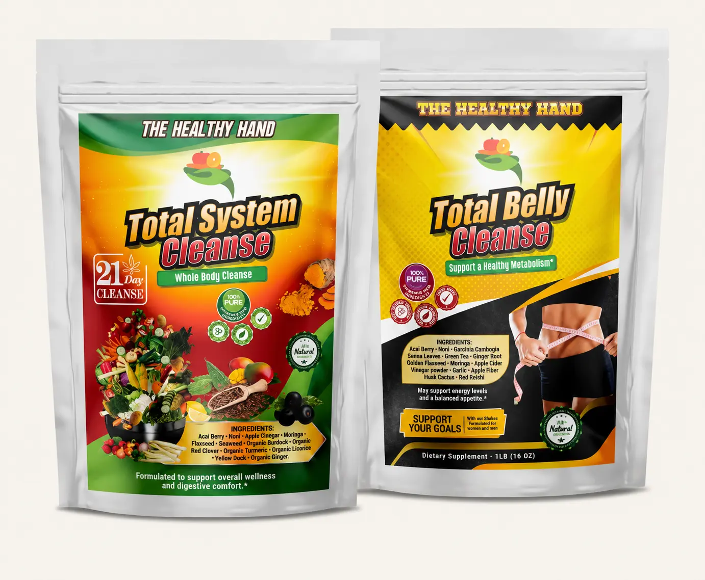 The Complete Cleanse Bundle – 100% Organic Herbal Powder Duo for Total Body Wellness