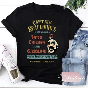 Captain Spaulding's World Famous Fried Chicken and Gasoline Retro T-Shirt, Captain Spaulding Shirt, Halloween Shirt