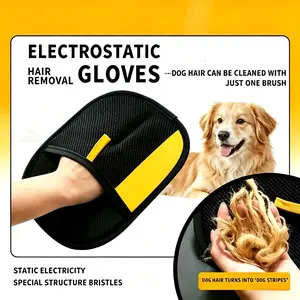S-Reusable Pet Hair Removal Gloves, pet hair remover glove,  dog hair remover, pet grooming glove, reusable fur remover, for Cat & Dog Fur on Furniture, Clothes & Daily Household Fabric Cleaning Hair remover Electrostatic gloves,cat hair remover,