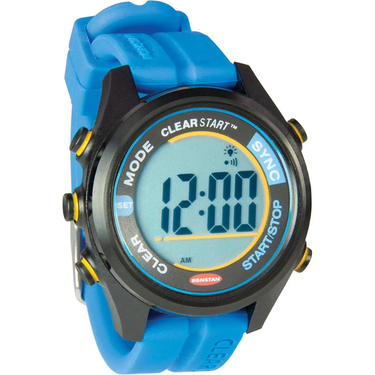 Ronstan ClearStart 40mm Unisex Sailing Racing Watch - Round Dial, Blue Silicone Band, Shock-Resistant, Luminous Display, 5 ATM Water-Resistant, Synchronisation Function, World Sailing 5,4,1,0 Ratings, With Alarm