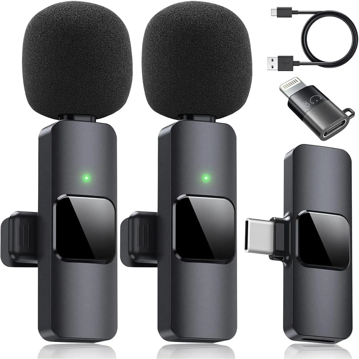 Dual  Lavalier Microphone for , iPad -  for Video Conferencing, Recording, and Live Streaming