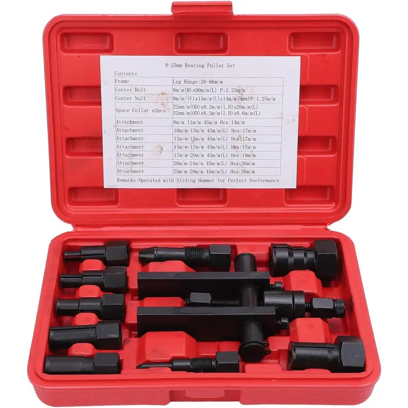 GJANSH 10pcs Motorcycle Inner Bearing Puller Set, 8-25 Mm Inner Bearing Puller Set, Inner Puller Bearing Wheel Bearing Puller, Motorcycle Ball Bearing Puller Inside for Car, Motorcycle