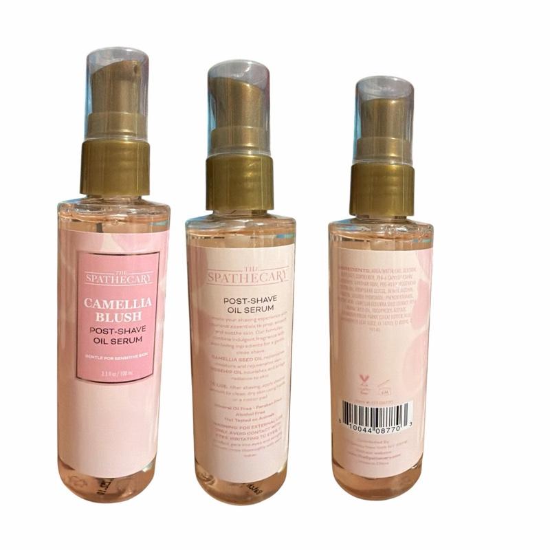 Camellia Blush 3-Piece Body Care Set - Scrub, Oil, Cleanser, Serum for Bath & Personal Care