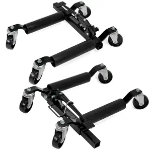 XtremepowerUS 2-Pack 1250lb Capacity Steel Wheel Dolly with Ratchet & Foot Pedal for Car & Truck Positioning Moving Dolly, Car & Truck Use, Ratchet Lift