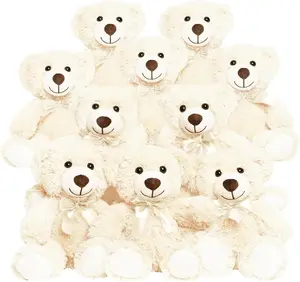 Chubbyjoy 1/5PCS 35CM/13.7IN Colorful Small Plush Teddy Bear Soft Stuffed Animals Baby Showers Home Decor Gift for Kids Birthday Gift