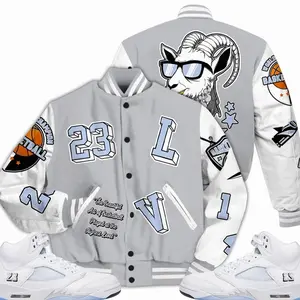 Retro White Metallic 5s Outfits Varsity Jacket, AIR Number 23 Got Em Unisex T-Shirts To Match Sneaker Streetwear