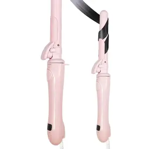 Rotating Curling Iron 1 Inch, Automatic Curling Wand, Professional Hair Curler with Long Barrel,  Adjustable Temps, 30s Instant Heat, 1H Auto Off, 110-240V Dual Voltage & Anti-Scald Comfort