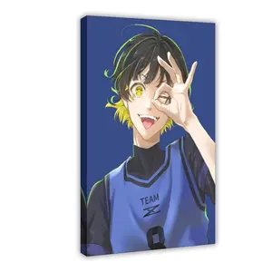 Anime Blue Lock Bachira II Canvas Poster Wall Art for Home Bedroom Office Dorm Room Decor