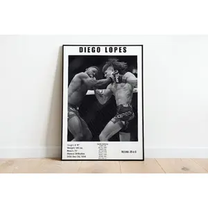 Diego lopes poster, UFC artwork, MMA, UFC fighter, Man cave , Dana White, Fighting,Sports poster,Boxing,Fight posters