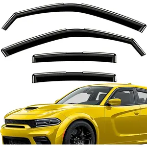 Extra Durable Window Deflectors in-Channel Window Visors Rain Guards Fit for Dodge Charger 2011-2023, Sun Visors, Wind Vent for Shades, Exterior Car Accessories - 4pcs.AG0716