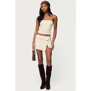 Selena Asymmetric Wrap Mini Skirt