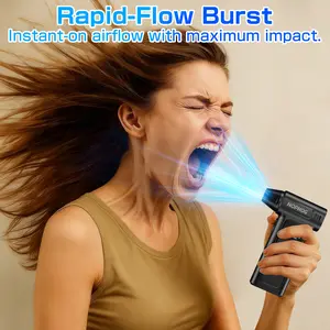 2025 New 110000RPM Blizzard Powerful Hair Dryer, 4-speed Adjustable Type-C Electric Vacuum Cleaner, Convenient Portable Turbojet Fan