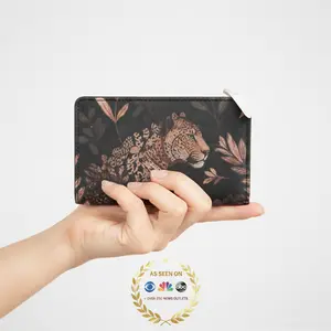 Rose Gold Leopard Mini Clutch Bag | Botanical Night Print