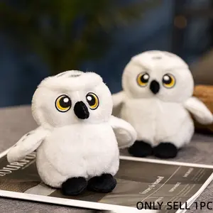 Realistic Snowy Owl Plush Toy, Huggable Soft Stuffed Animals, Soft Stuffed Doll, Small Soft Skin-Friendly Sofa Bed Decor, Cute Living Room Bedroom Ornament, Plush Gift for Kids
