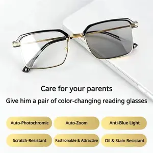 Auto Focus HD Reading Glasses Anti-Blue Light UV Protection All-Day Comfort 2026 New Smart Auto-Zoom Photochromic Eyeglasses for Daily Use