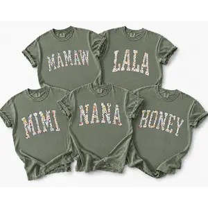 Comfort Colors Custom GIGI Moss T-Shirt, Personalized Family Gift, Floral Mama Nana Auntie Mimi Gigi Grammy Shirt, Mother’s Day Gift for Mom Grandma Family Tee – DPCLICK