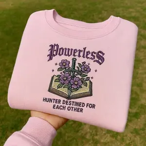 Embroidered Powerless Bookish Sweatshirt, Kai Azer I Love You Embroidered Shirt, Fearless Fan Shirt, Gift for Bookworms, Romantic Quotes