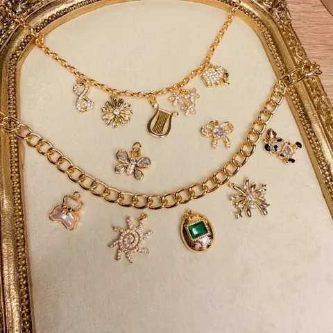LIVE Custom Build-Your-Own Gold Plated Charm Bracelet/Necklace
