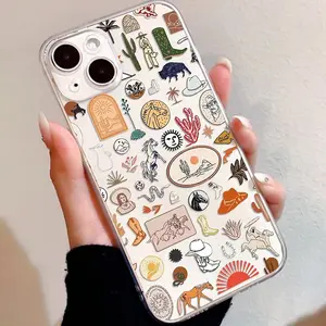Western Cowboy Pattern Phone Case, Decorative Durable Shockproof Phone Protector Cover, Phone Accessories Compatible with iPhone 6 7 8 X XR XS 11 12 13 14 15 Pro Max
