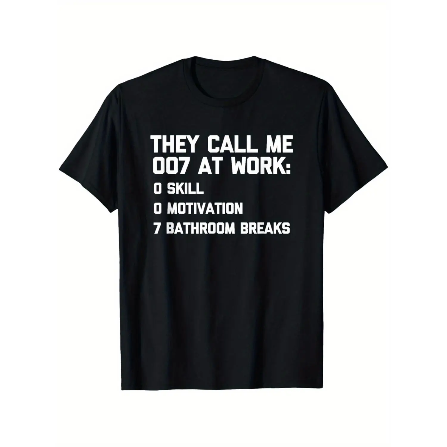 Humorous Spy James Bond 007 Agent T Shirt Unisex Cotton Comfortable Fit for Casual Office Wear