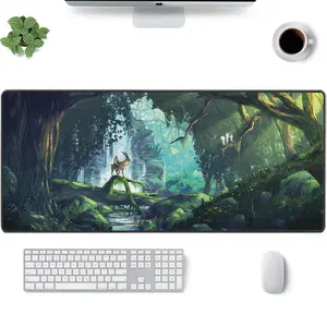[Sale Up To 50%] Princess Mononoke Fantasy Forest Illustration Desk Mat