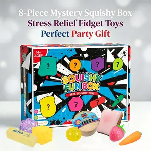 8‑Piece Set Poke Box Malt Sugar Stress Relief Fidget Toys, Sensory Bundle, Creative Slow‑Return Squishy, Party Gift, 8 Different Styles, Surprise Unboxing, Random Styles