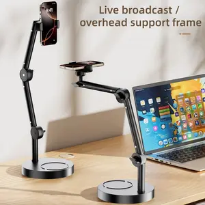 Overhead Phone Stand, Desktop Phone Holder, 360 Degree Adjustable, Ideal for Live Streaming and Video Recording