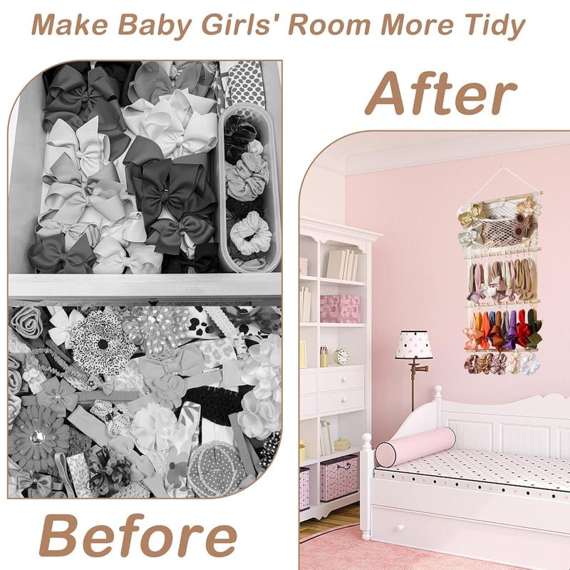 kangaroo Headband Holder Hair Bows Organizer for Girls Bow Holder Hair Accessories Wall Hanging Organizer for Girl Nursery Room Decor