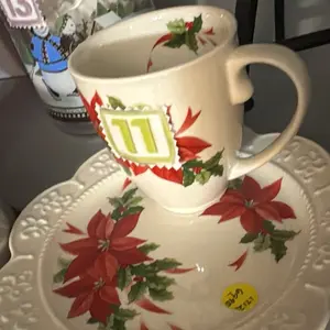 Tazas y platos navidad Colección Princess house Snack